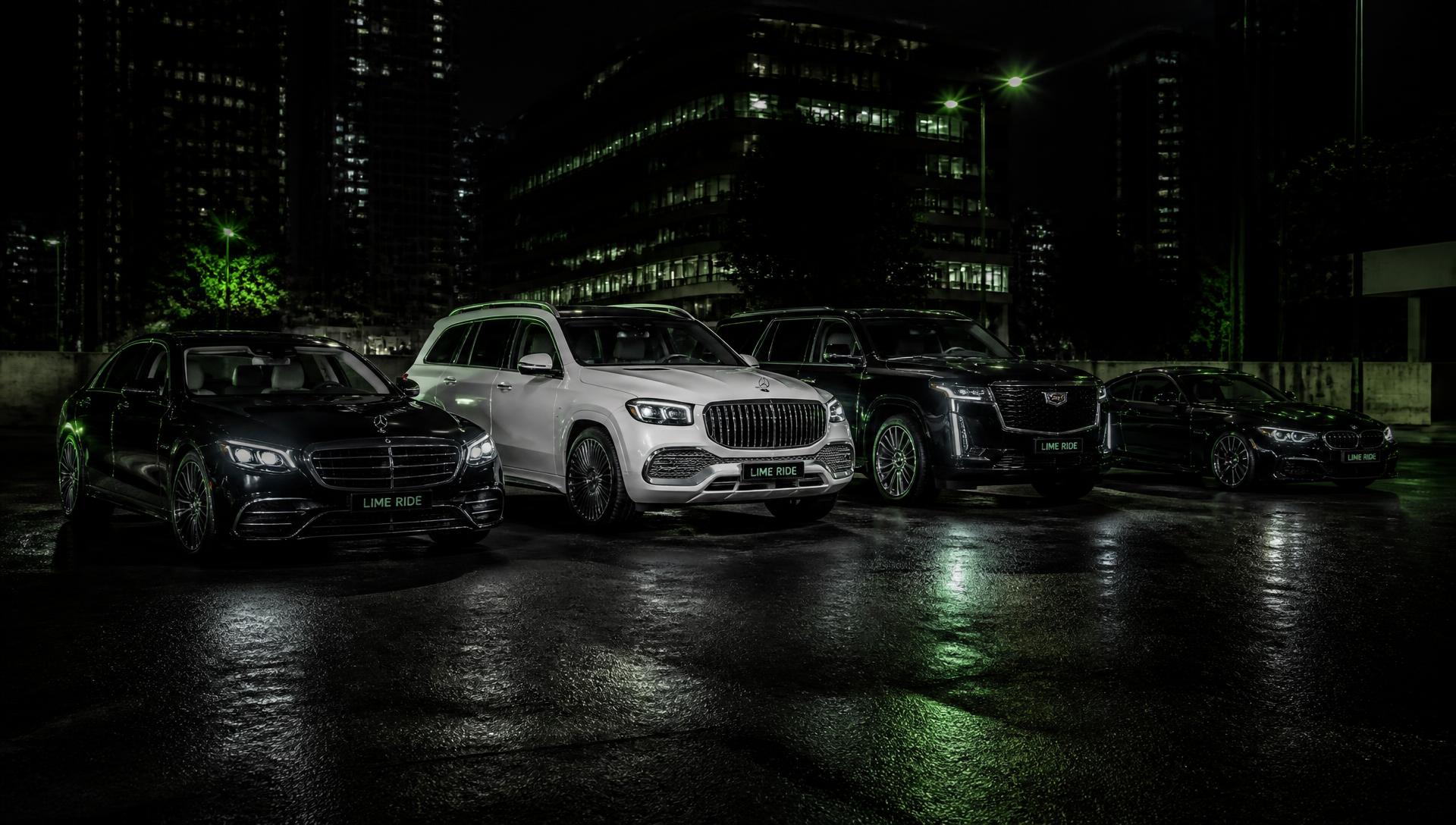 Rental cars lined up ready for dispatch